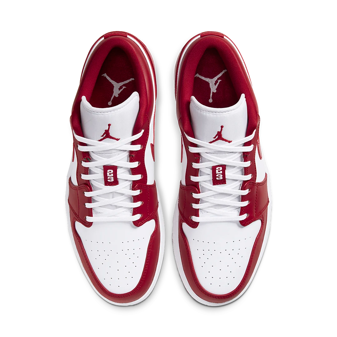 Air Jordan 1 Low Gym Red White, Gym Red/Gym Red-White (553558-611)