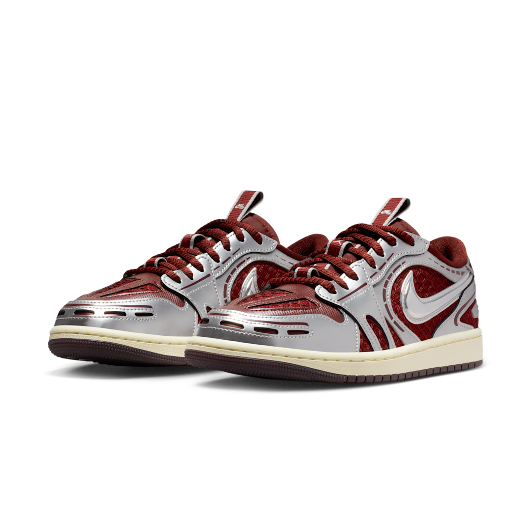 Air Jordan 1 Low Method of Make V3 Dark Team Red Metallic Silver