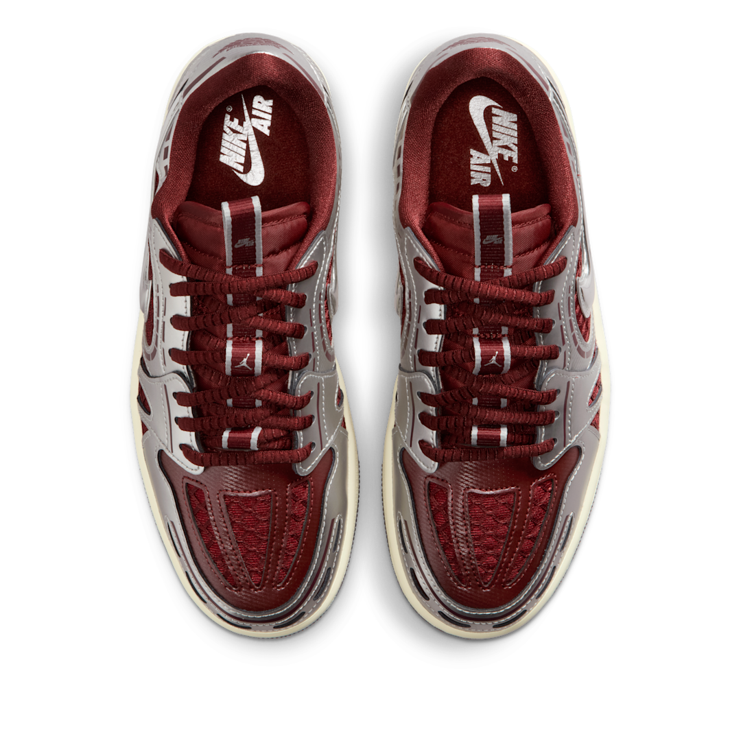 Air Jordan 1 Low Method of Make V3 Dark Team Red Metallic Silver, Dark Team Red/Metallic Silver/Coconut Milk/Dark Team Red (HQ2186-600)