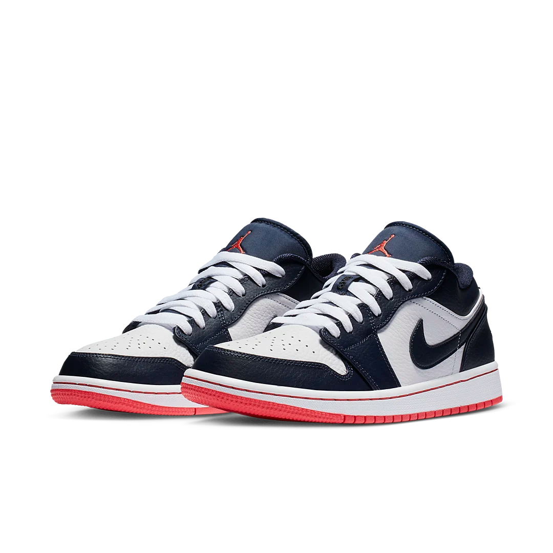 Air Jordan 1 Low Obsidian Ember Glow, Obsidian/Ember Glow-White (553558-481)