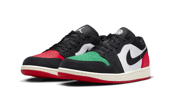 Air Jordan 1 Low Quai 54 (2023), White/Black-University Red-Classic Green-Sail (FQ6703-100)