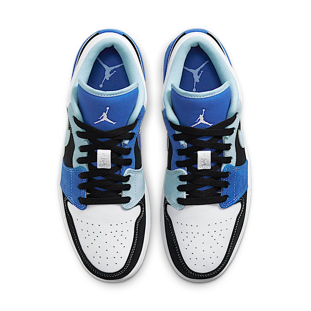 Air Jordan 1 Low Racer Blue White, Racer Blue/Psychic Blue/Black/Multi-Color (DH0206-400)