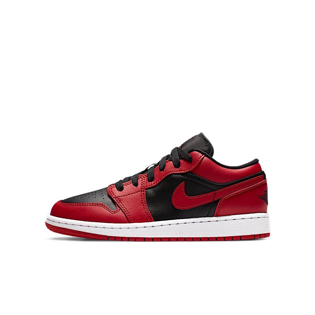 Air Jordan 1 Low Reverse Bred, Gym Red/Black-Gym Red-White (553560-606)