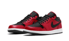 Air Jordan 1 Low Reverse Bred Pebbled Swoosh, Gym Red/Black/White (553558-605)