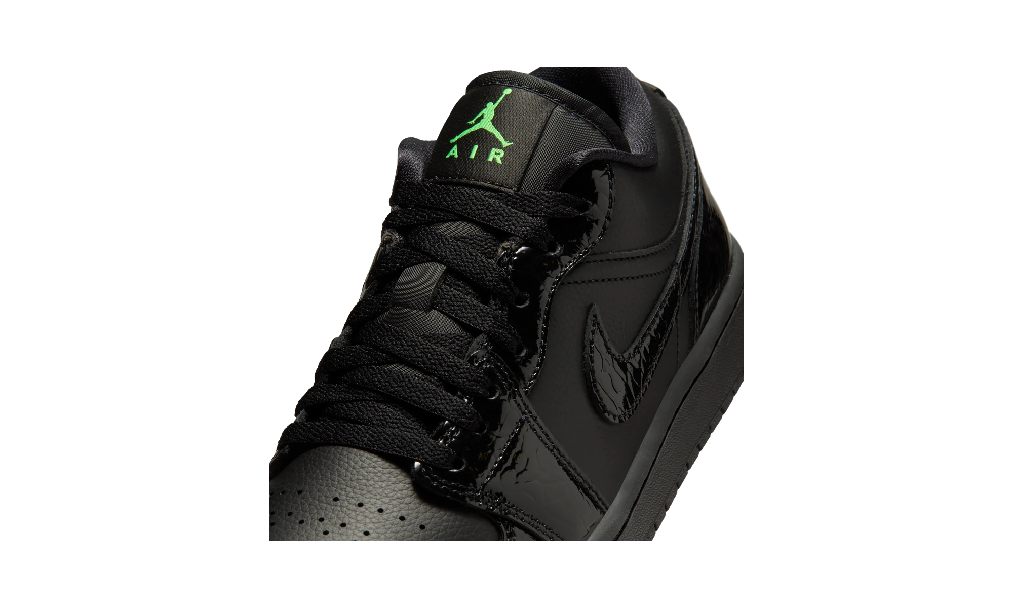 Air Jordan 1 Low SE Black Croc Scream Green