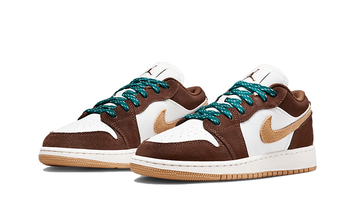 Air Jordan 1 Low SE Cacao Wow, Cacao Wow/Cacao Wow/Twine/Sail/Geode Teal/Luminous Green (FB2216-200)