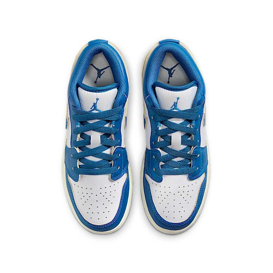 Air Jordan 1 Low SE Industrial Blue, White/Blue Grey/Sail/Industrial Blue (FN9137-141)