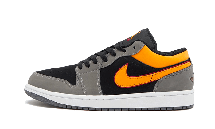 Air Jordan 1 Low SE Light Graphite Vivid Orange, Black/Vivid Orange/Light Graphite/Cardinal Red/White (FN7308-008)