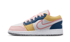 Air Jordan 1 Low SE Multi Canvas, White/French Blue/Topaz Gold/Coral Chalk (DV1323-100)