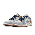 Air Jordan 1 Low SE Phantom Repaired Denim Swoosh, Phantom/Off White/Coconut Milk/Amber Brown/Star Blue (FZ5042-041)