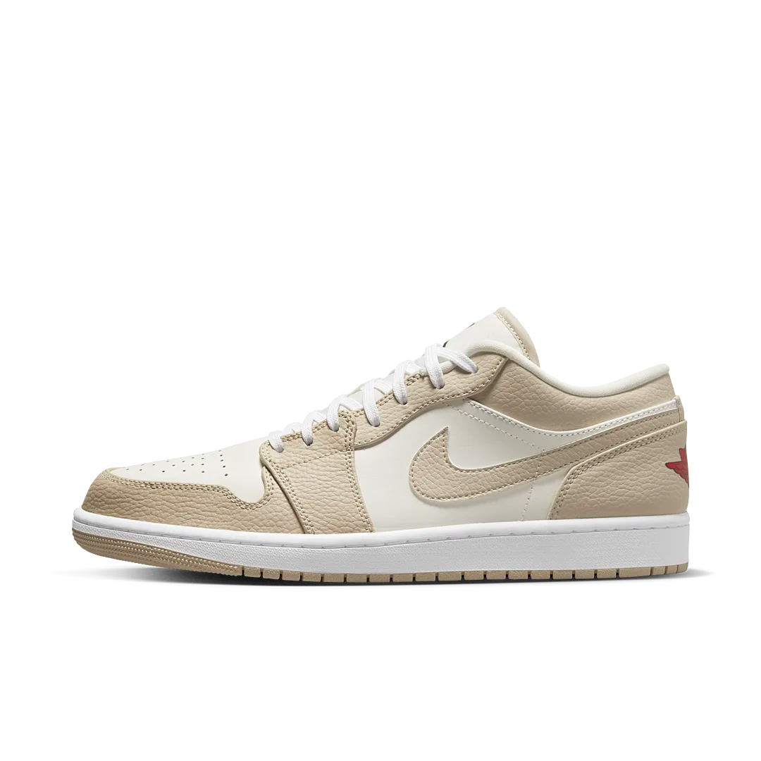 Air Jordan 1 Low SE Sail Rattan University Red, Sail/Rattan-White-Black-University Red (FB7168-121)