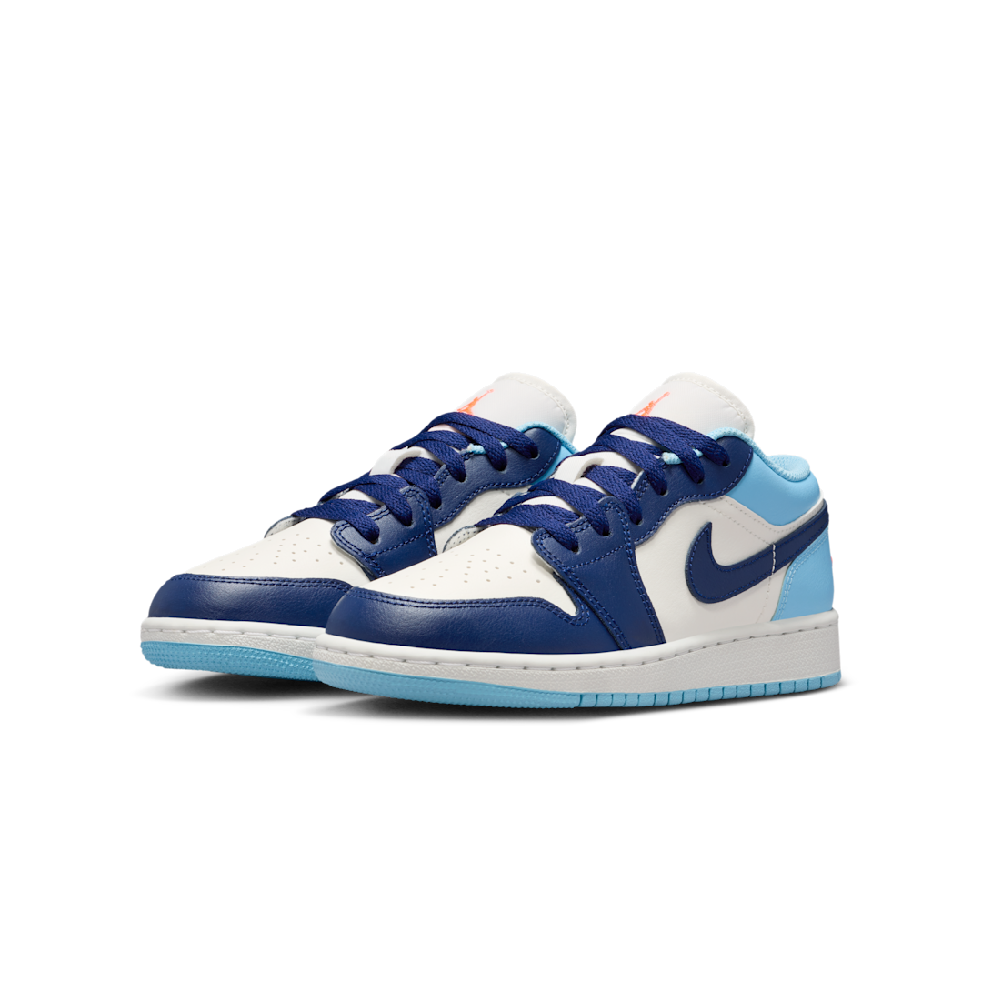 Air Jordan 1 Low Sail Blue Chill, Sail/Blue Chill/Hot Lava/Blue Void (553560-149)