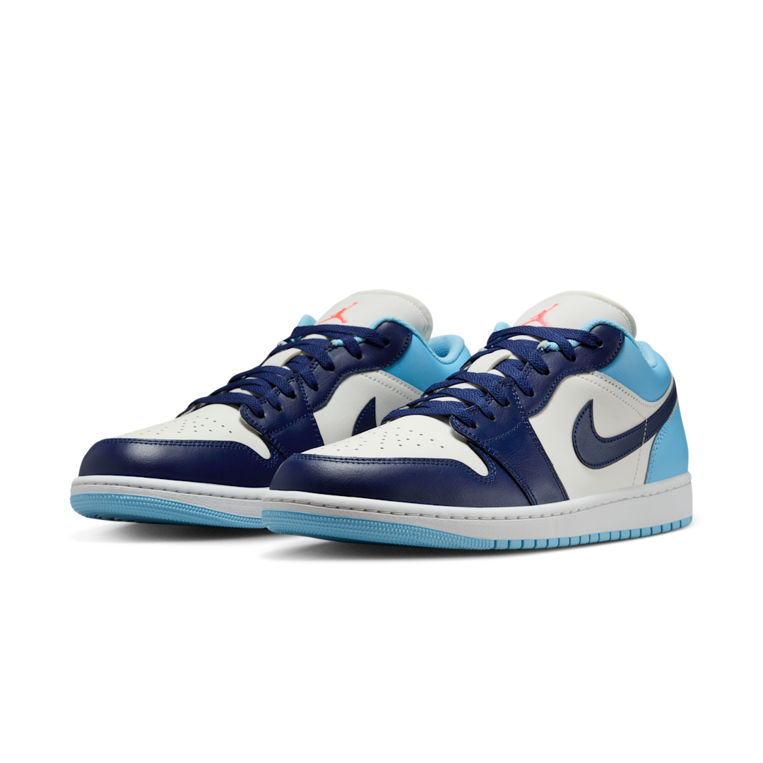 Air Jordan 1 Low Sail Blue Chill, Sail/Blue Chill/Hot Lava/Blue Void (553558-149)