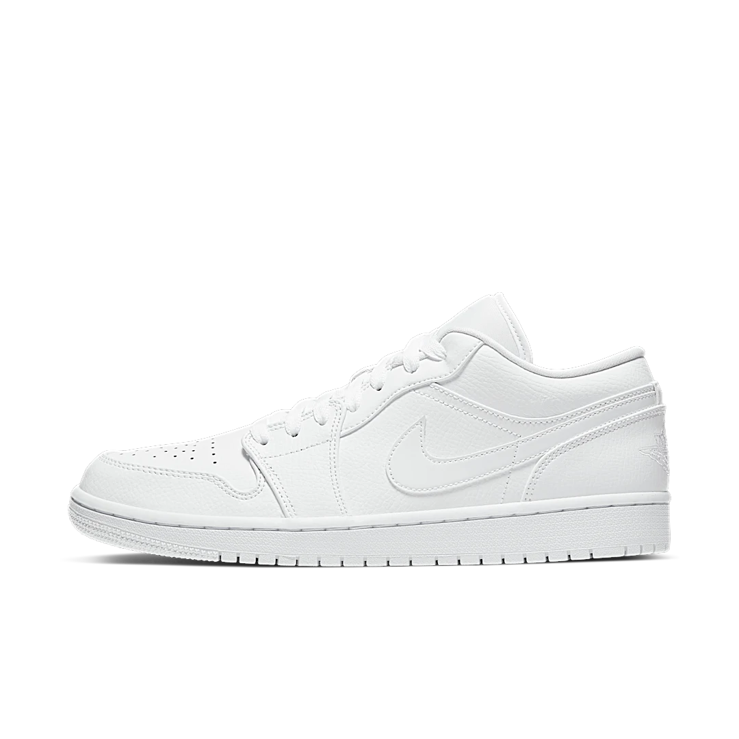 Air Jordan 1 Low Triple White Fog Grey, White/White-Grey Fog-White (553558-126)