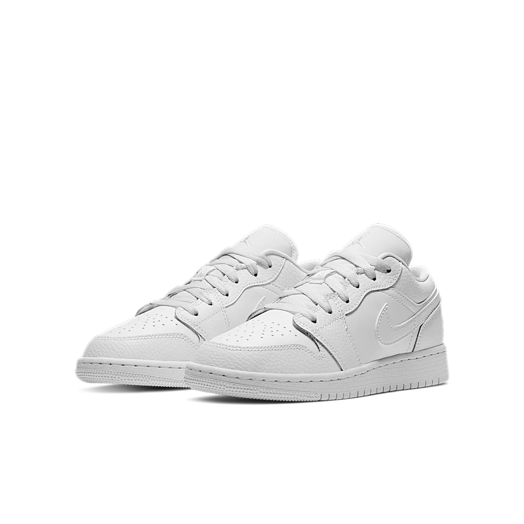 Air Jordan 1 Low Triple White Tumbled Leather, White/White-White (553560-130)