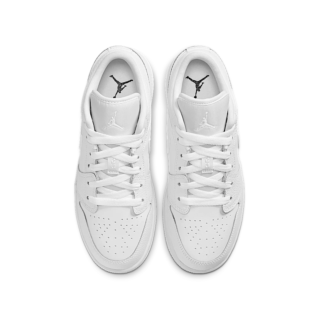 Air Jordan 1 Low Triple White Tumbled Leather, White/White-White (553560-130)