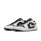 Air Jordan 1 Low White Black Metallic Gold Swoosh, White/Black/Metallic Gold (553558-172)