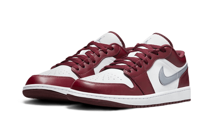 Air Jordan 1 Low White Bordeaux, White/Bordeaux/Grey (553558-615)