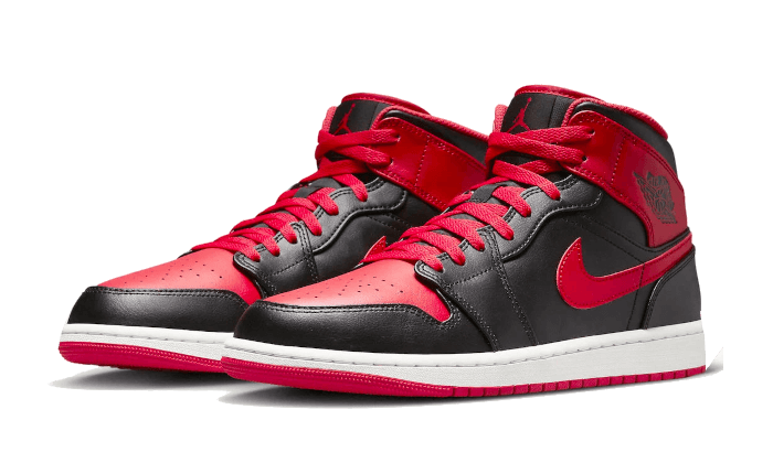 Air Jordan 1 Mid Alternate Bred (2022), Black/Fire Red-White (DQ8426-060)