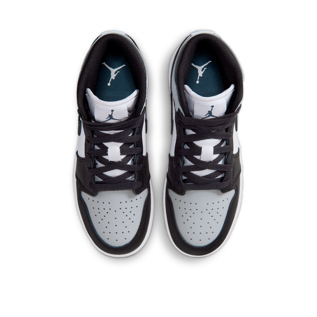 Air Jordan 1 Mid Black Aura Squadron Blue - Sneak