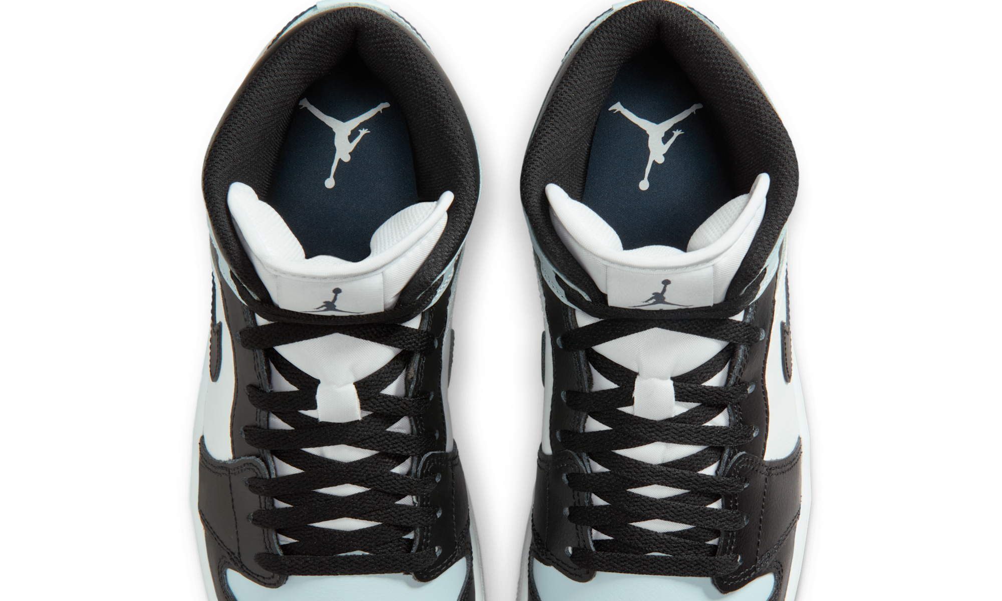 Air Jordan 1 Mid Black Aura Squadron Blue