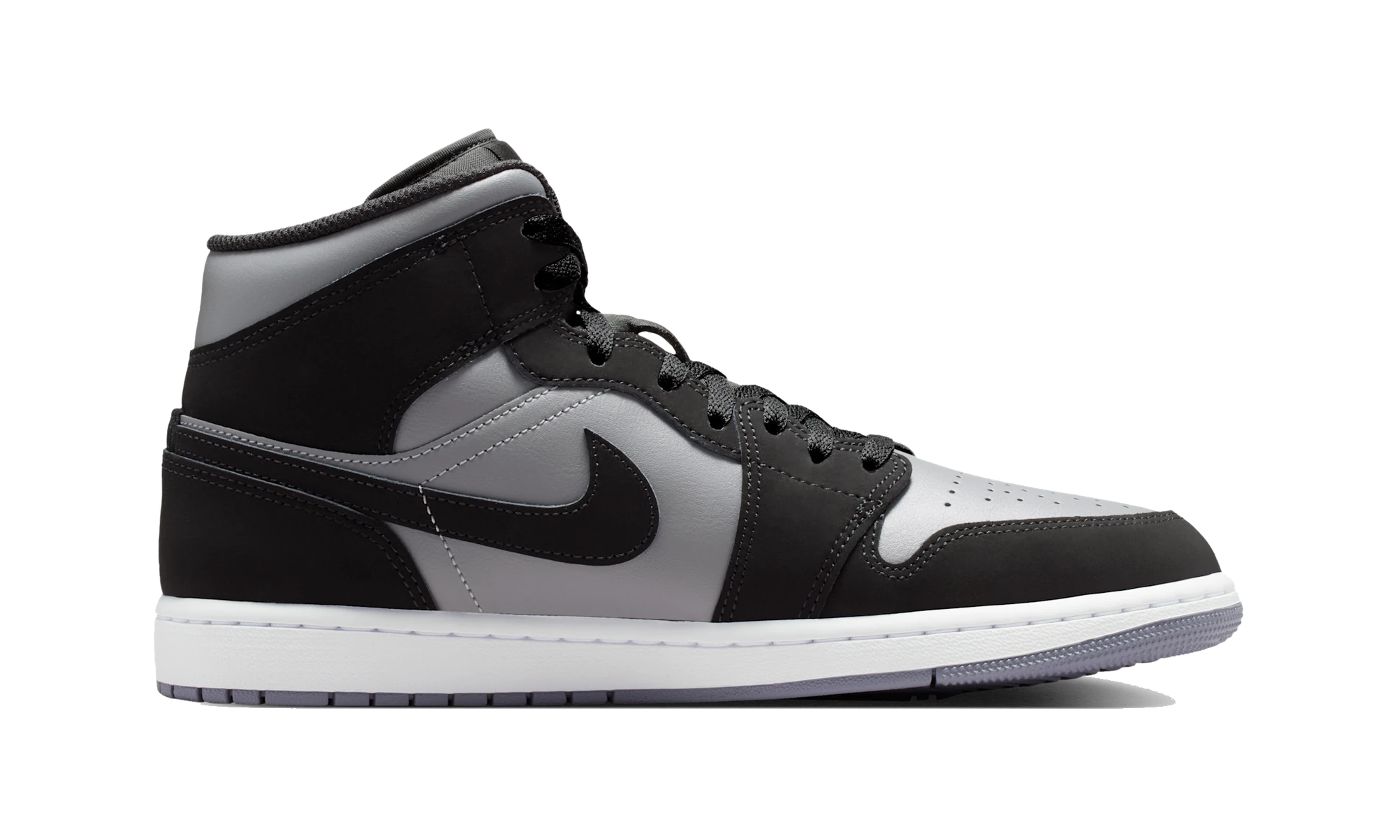 Air Jordan 1 Mid Black Cool Grey Light Armoury Blue