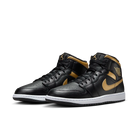 Air Jordan 1 Mid Black Metallic Gold, Black/White/Metallic Gold (DQ8426-071)