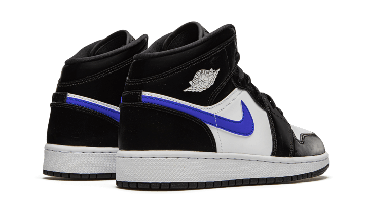 Air Jordan 1 Mid Black Racer Blue White, Black/Racer Blue-White (554725-084)