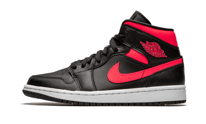 Air Jordan 1 Mid Black Siren Red, Black/Siren Red-White (BQ6472-004)