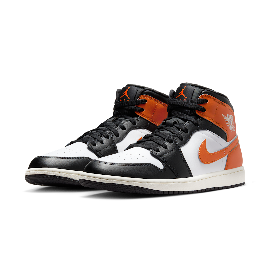 Air Jordan 1 Mid Black Toe Starfish, Starfish/White/Sail/Black (DQ8426-801)