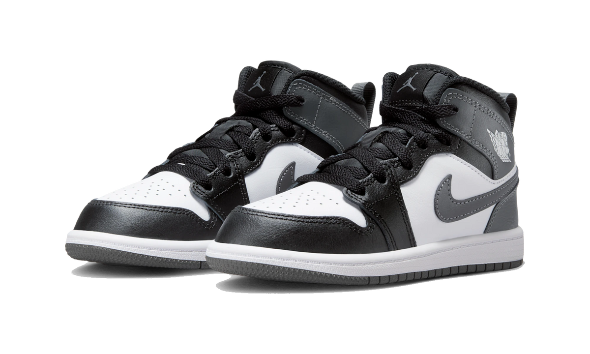Air Jordan 1 Mid Black White Iron Grey (PS)