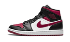 Air Jordan 1 Mid Bred Toe, Black/Noble Red-White (554724-066)