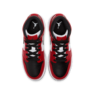 Air Jordan 1 Mid Chicago Black Toe, Black/Black-Gym Red (554725-069)