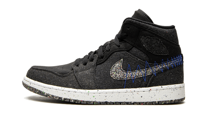 Air Jordan 1 Mid Crater Black, Black/Multi-Color-Racer Blue-White (DM3529-001)