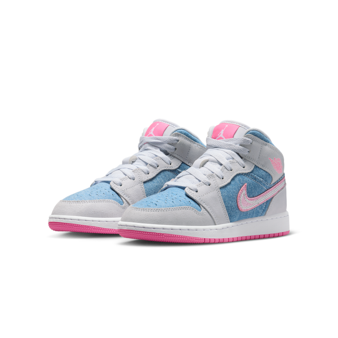 Air Jordan 1 Mid Denim Sequin