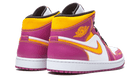 Air Jordan 1 Mid Dia de los Muertos, White/Fuchsia-Orange-Black (DC0350-100 / DC0500-100)