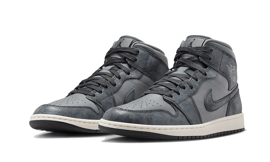 Air Jordan 1 Mid Distressed Smoke Grey, Smoke Grey/Off Noir/Sail (FJ3448-001)