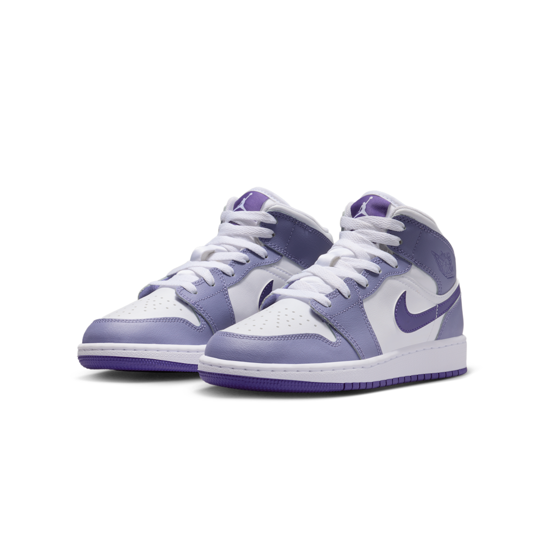 Air Jordan 1 Mid Dusty Amethyst White Court Purple
