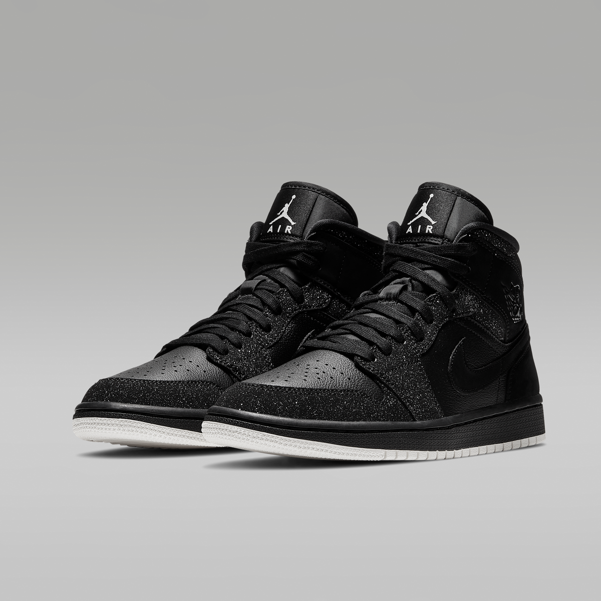 Air Jordan 1 Mid Glitter Black