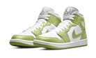 Air Jordan 1 Mid Green Python, White/White/Vivid Green (DV2959-113)