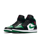 Air Jordan 1 Mid Green Toe, Black/Gym Red-White-Pine Green (554724-067 / 554725-067)