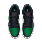 Air Jordan 1 Mid Green Toe, Black/Gym Red-White-Pine Green (554724-067 / 554725-067)