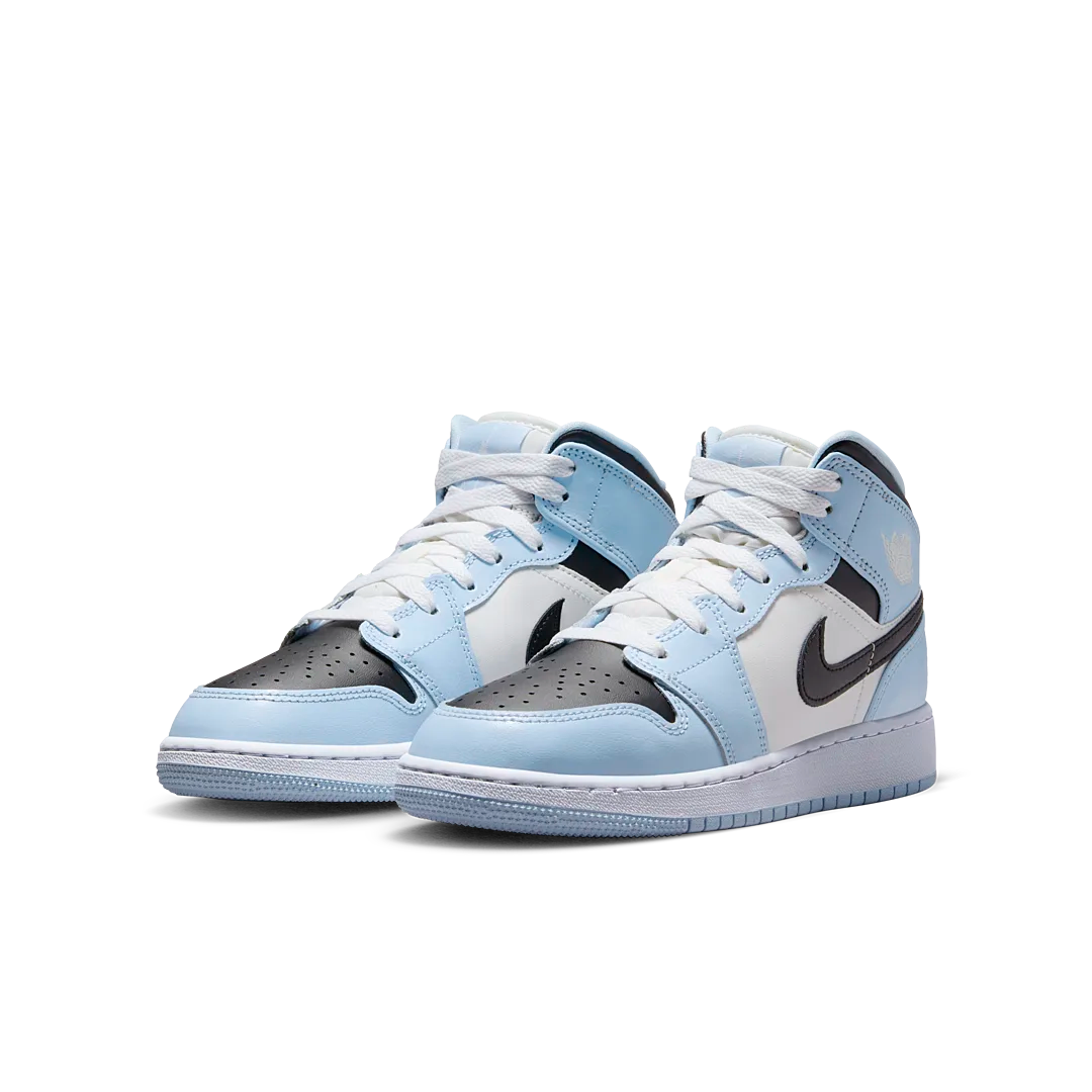 Air Jordan 1 Mid Ice Blue (2022), Ice Blue/Black-Sail-White (555112-401)