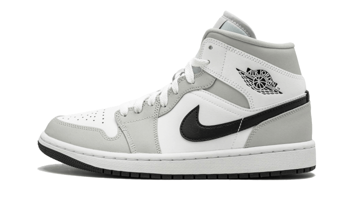 Air Jordan 1 Mid Light Smoke Grey, White/Light Smoke Grey (BQ6472-015)