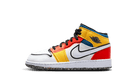 Air Jordan 1 Mid Multi-Color Canvas, White/Black-Picante Red-French Blue-Topaz Gold (DV1316-100)