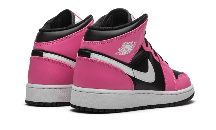 Air Jordan 1 Mid Pinksicle, Black/White-Pinksicle (555112-002)