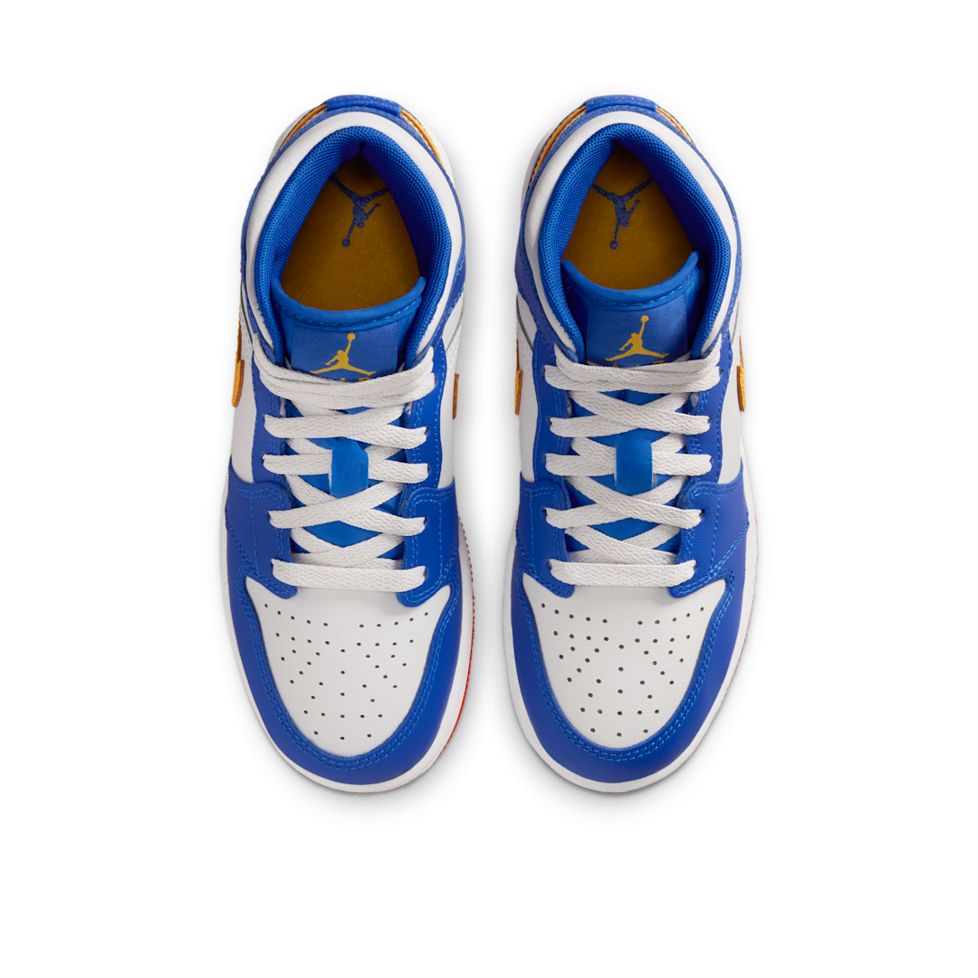 Air Jordan 1 Mid Racer Blue Red Gold - Sneak