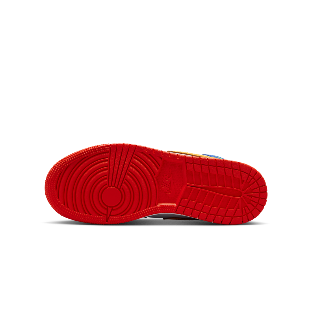 Air Jordan 1 Mid Racer Blue Red Gold - Sneak