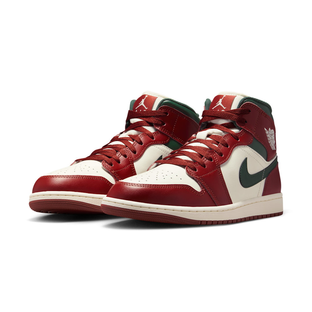 Air Jordan 1 Mid Redstone Midnight Green