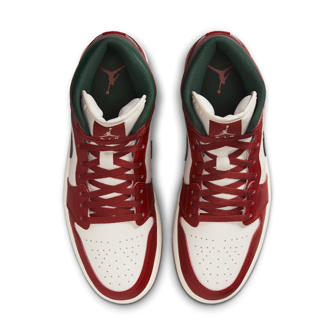 Air Jordan 1 Mid Redstone Midnight Green, Sail/Pure Platinum/Redstone/Midnight Green (DQ8426-105)
